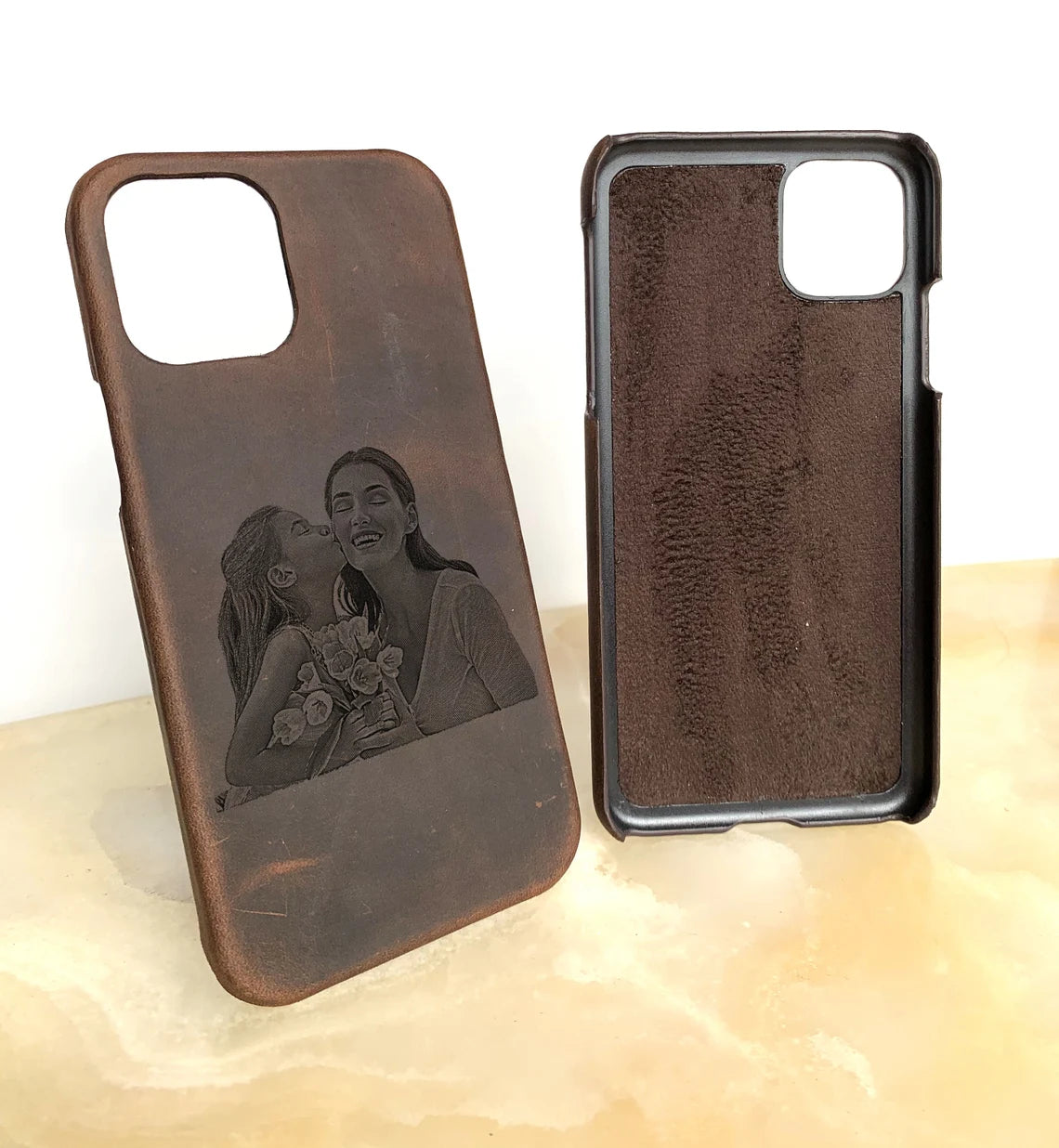Bridesmaid Gifts, 12 Pro Max iPhone Case With Photo Personalized Leather Cover, iPhone 12/12 Pro/12 Pro Max/12 Mini/11 Pro/ 11 Pro Max Case