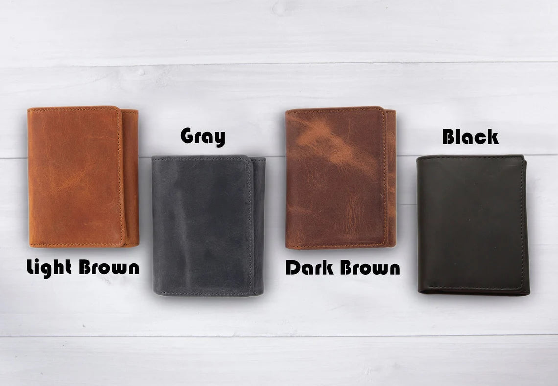 Custom Engraved Trifold Wallet With Picture For Men's, RFID PROTECTED Wallet, LHT001