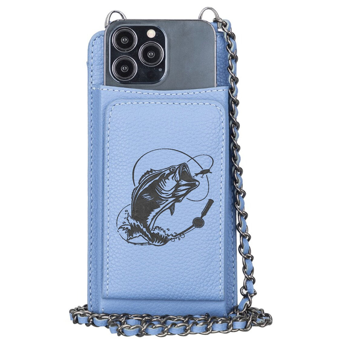 Personalized Mobile Phone Bag, Genuine Leather Crossbody Bags, RFID Protection, LHS0019