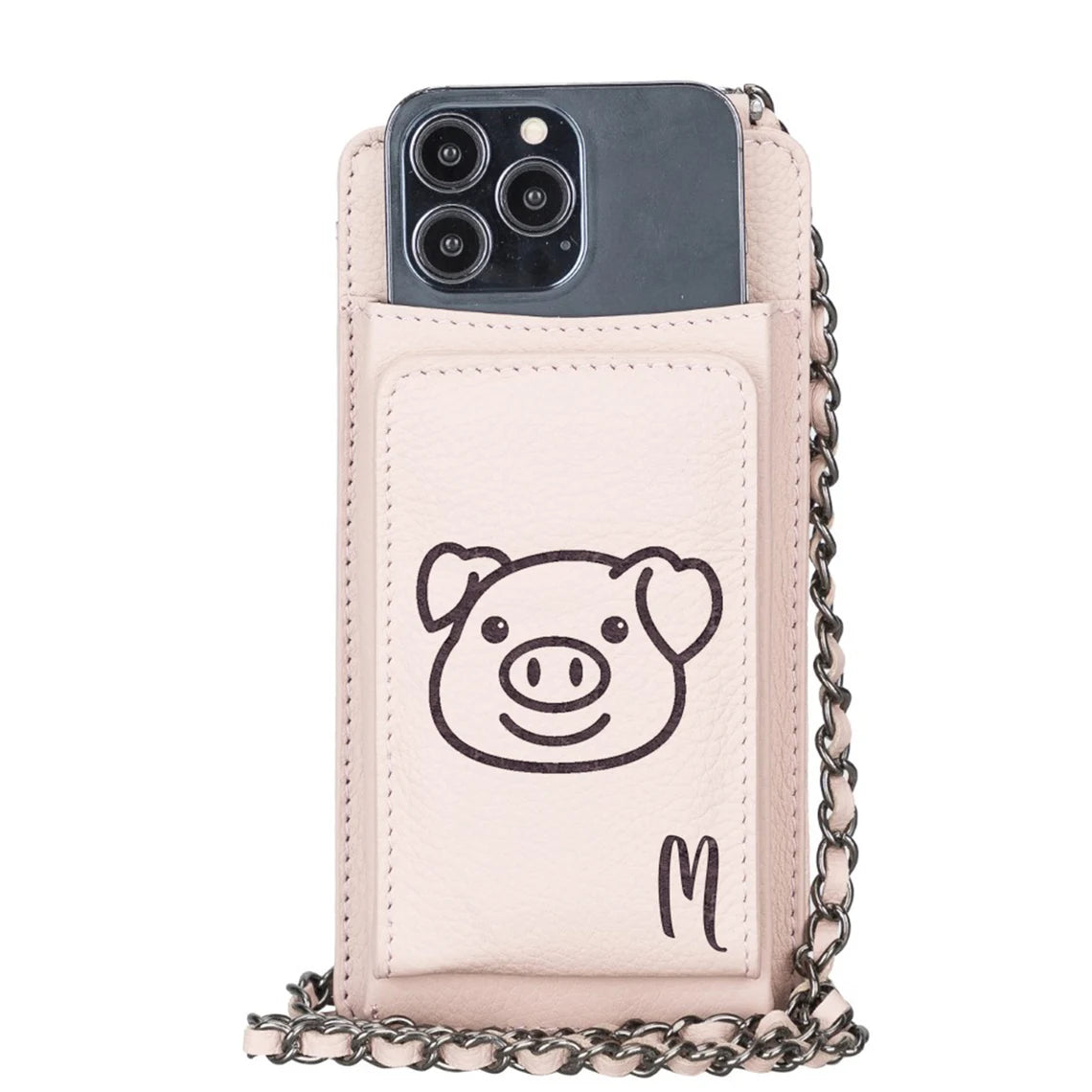 Personalized Mobile Phone Bag, Genuine Leather Crossbody Bags, RFID Protection, LHS0019