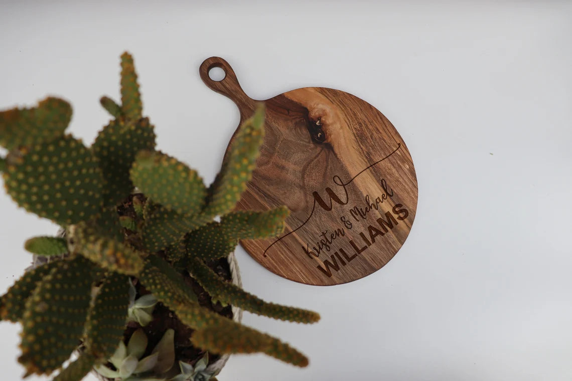 Engraved Steak Cutting Board Charcuterie Board Personalized Cheese Board Custom Engagement Bridal Gift Wedding Housewarming Anniversary Gift