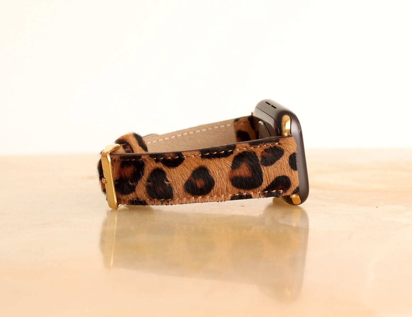 Christmas Gift, Furry Leopard Leather Watch Band Strap for Apple Watch Series 1, 2, 3, 4, 5, 6, 7, 8, SE, Ultra (49, 45, 44, 42, 41, 40, 38 mm), Furry Leopard Strap