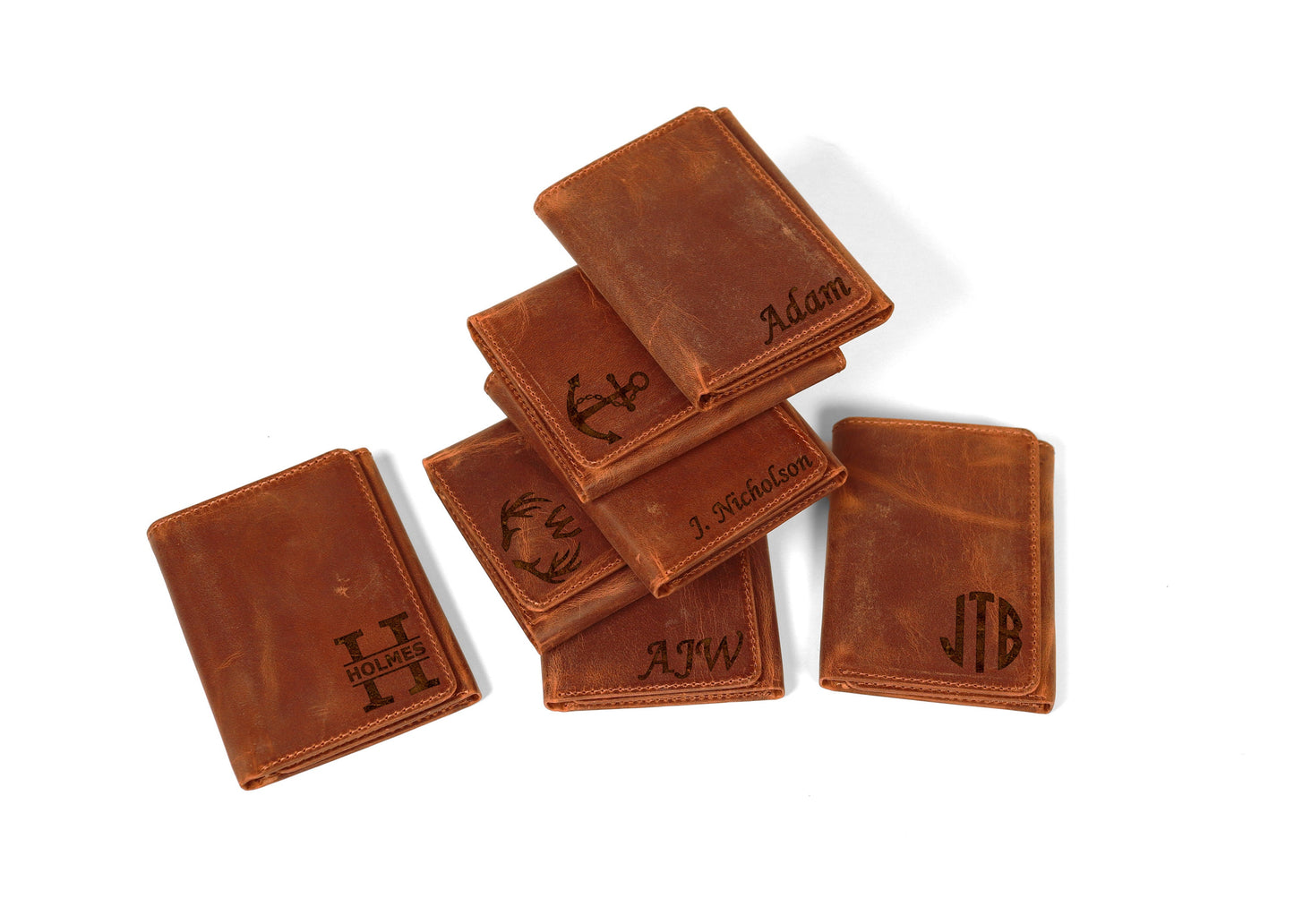 Personalized Men's Wallet, Trifold Genuine Leather Wallet, LHT002