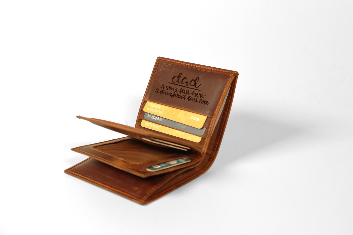 Custom Genuine Leather Wallet for Men, Personalized Gift Ideas, LHB004