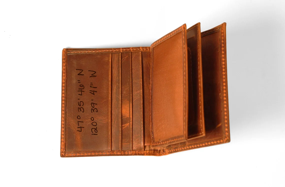 Handmade Genuine Leather Men's Wallet Premium Product Real Cowhide Wallets, LHB004
