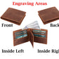 RFID PROTECTED Men's Wallet, Personalized Bifold Genuine Leather Wallet, LHB003