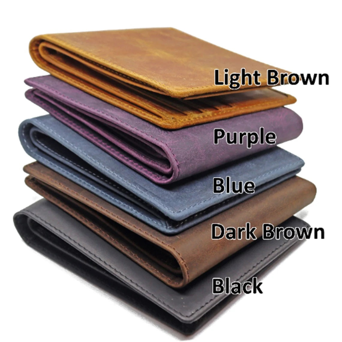 Custom Men's Wallet, Bifold RFID PROTECTED Genuine Leather Wallet, LHB003