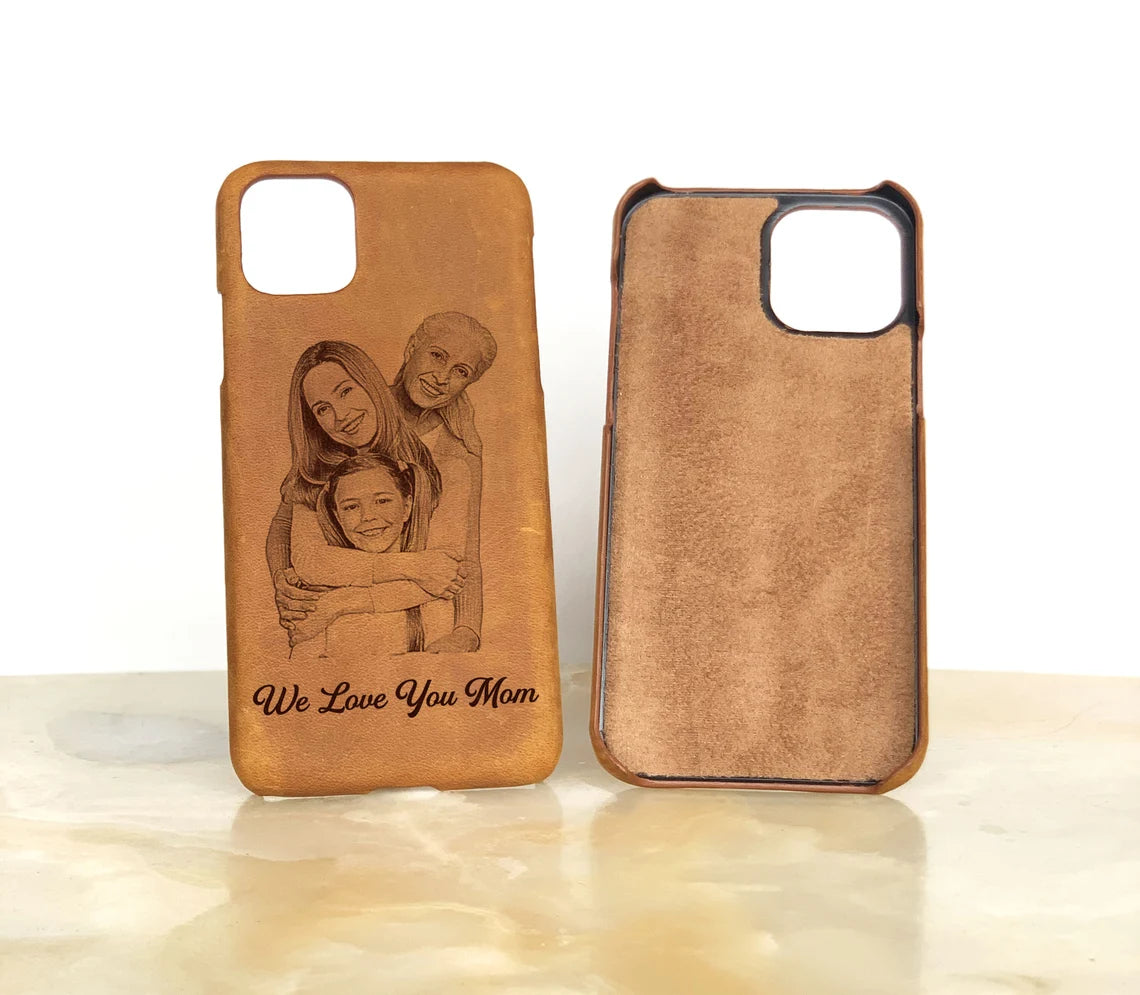 Bridesmaid Gifts, 12 Pro Max iPhone Case With Photo Personalized Leather Cover, iPhone 12/12 Pro/12 Pro Max/12 Mini/11 Pro/ 11 Pro Max Case
