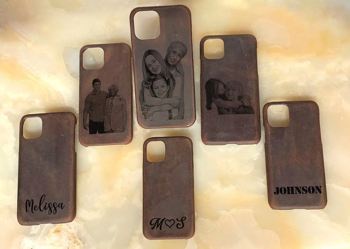 Groomsmen Gifts, 12 Pro Max iPhone Case With Photo Personalized Leather Cover, iPhone 12/12 Pro/12 Pro Max/12 Mini/11 Pro/ 11 Pro Max Case