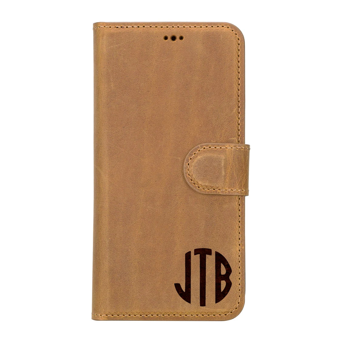 Personalised Leather iPhone 14 Plus Case