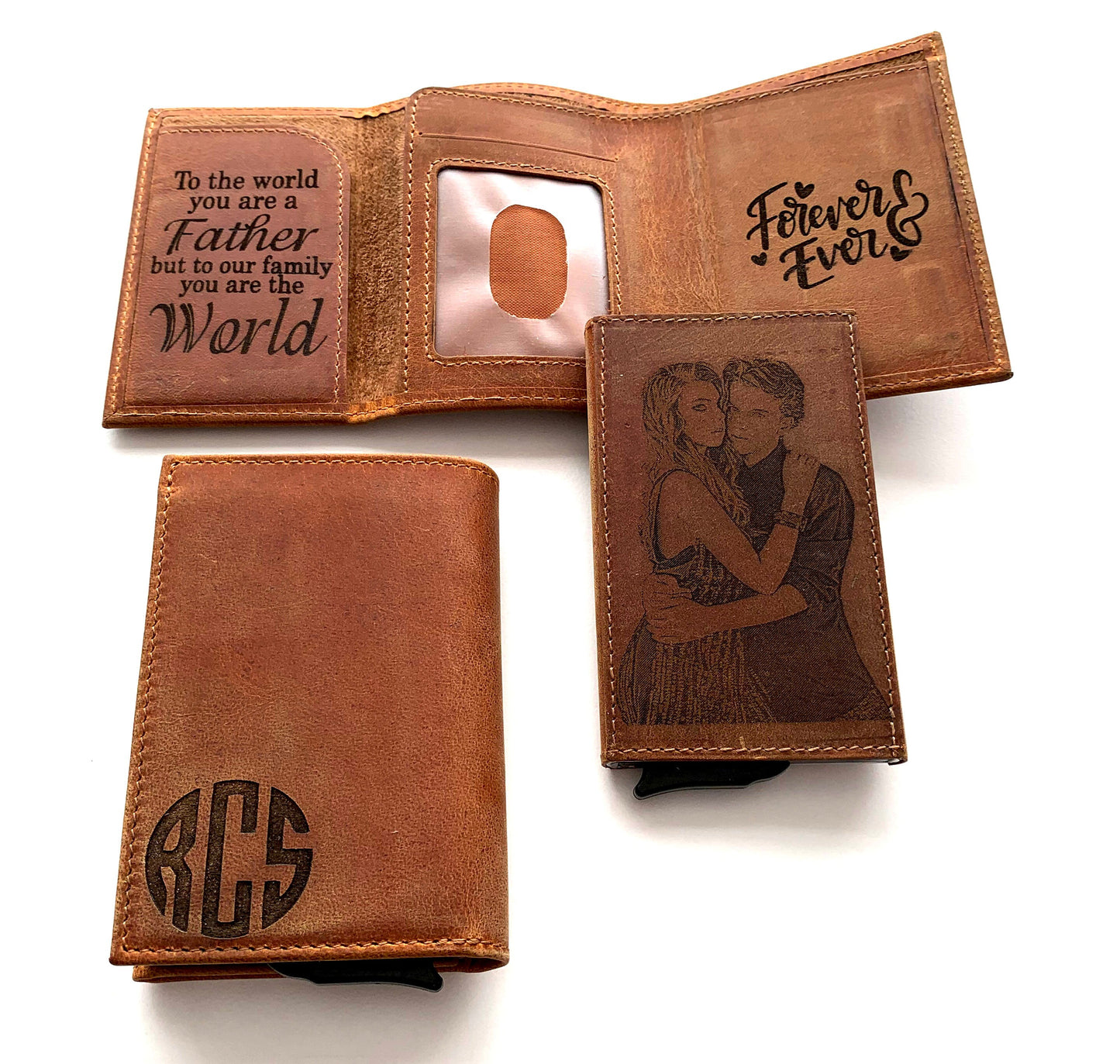 Customized Leather Trifold Wallet