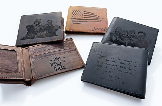 Genuine Leather Men's Wallet, RFID PROTECTED Custom Wallet, LHB003