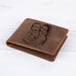 RFID PROTECTED Men's Wallet, Personalized Bifold Genuine Leather Wallet, LHB003