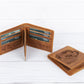 RFID PROTECTED Men's Wallet, Personalized Bifold Genuine Leather Wallet, LHB003